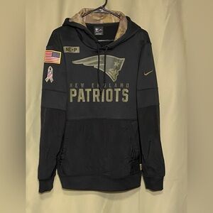 New England Patriots Nike NFL on Field Dry- Fit Salute to Service Hoodie L